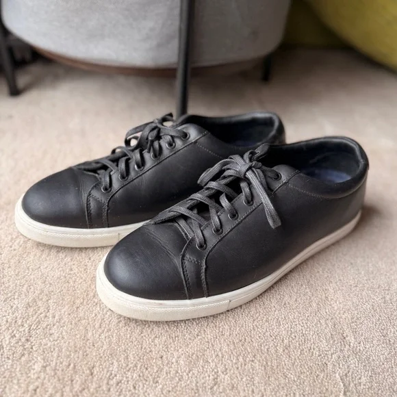 Portland Leather - Patina Black Leather Men’s Low Top Sneaker 9.5 - Picture 3 of 6